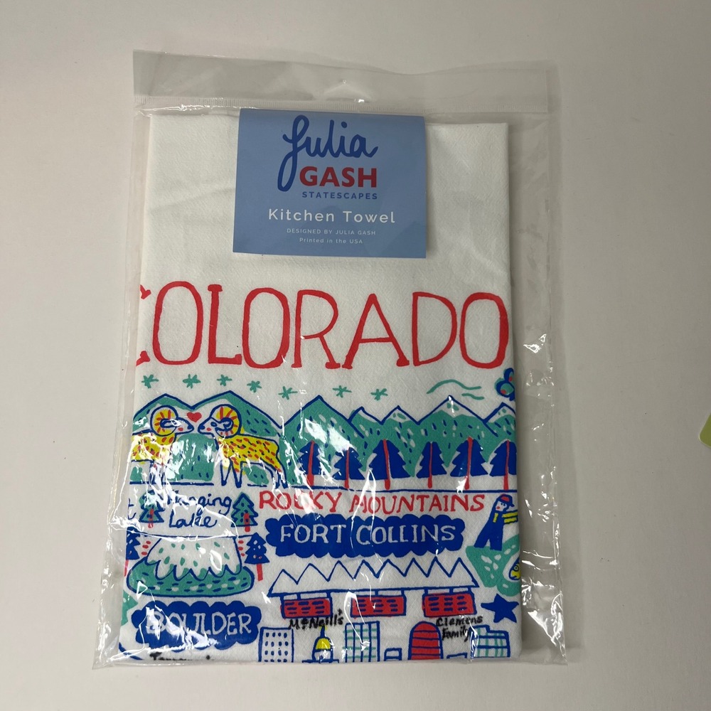 Julia Gash Statescapes Kitchen Towel Colorado Cotton 18 x 36"